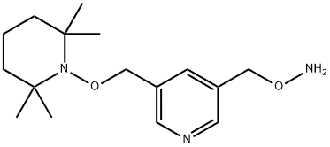 Hydroxylamine, O-[[5-[[(2,2,6,6-tetramethyl-1-piperidinyl)oxy]methyl]-3-pyridinyl]methyl]- Structure