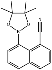 1-Naphthalenecarbonitrile, 8-(4,4,5,5-tetramethyl-1,3,2-dioxaborolan-2-yl)- 구조식 이미지