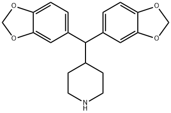 Piperidine, 4-[bis(1,3-benzodioxol-5-yl)methyl]- Structure