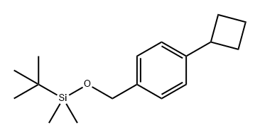 Benzene, 1-cyclobutyl-4-[[[(1,1-dimethylethyl)dimethylsilyl]oxy]methyl]- Structure