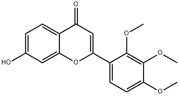 7-Hydroxy-2-(2,3,4-trimethoxyphenyl)-4H-chromen-4-one 구조식 이미지