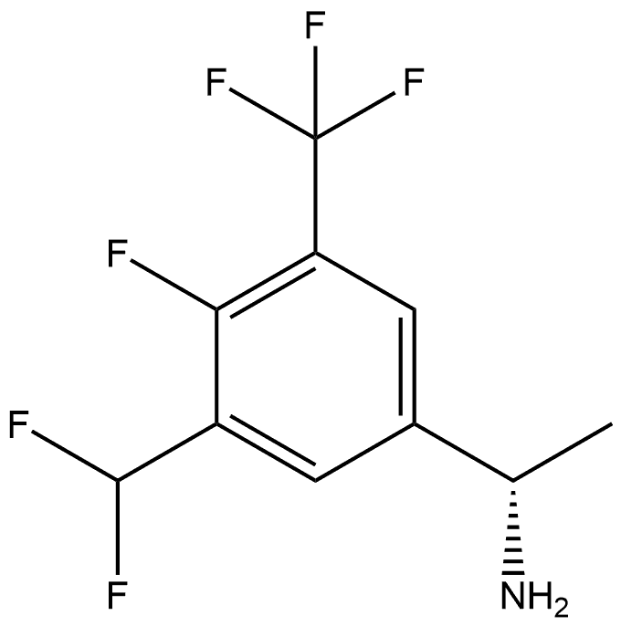 (S)-1-(3-(difluoromethyl)-4-fluoro-5-(trifluoromethyl)phenyl)ethan-1-amine Structure