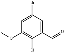 Benzaldehyde, 5-bromo-2-chloro-3-methoxy- Structure