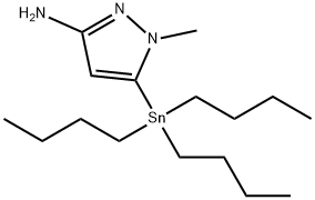 1-Methyl-3-(tributylstannyl)-1H-pyrazol-5-amine Structure