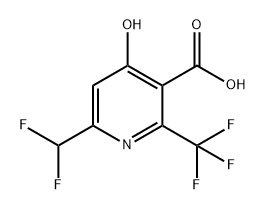 3-Pyridinecarboxylic acid, 6-(difluoromethyl)-4-hydroxy-2-(trifluoromethyl)- 구조식 이미지