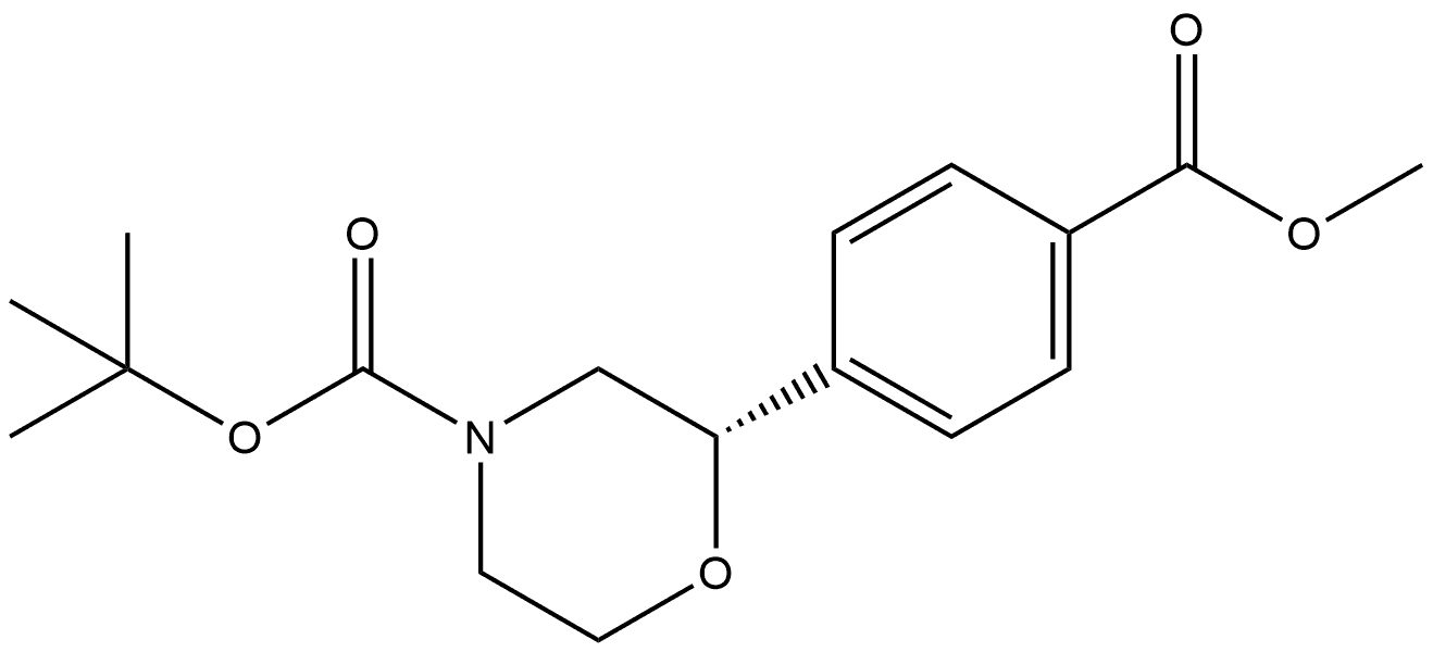 1,1-Dimethylethyl (2S)-2-[4-(methoxycarbonyl)phenyl]-4-morpholinecarboxylate Structure