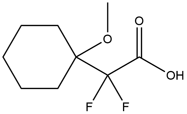 2,2-difluoro-2-(1-methoxycyclohexyl)acetic acid 구조식 이미지