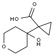 1-(4-hydroxyoxan-4-yl)cyclopropane-1-carboxylic acid Structure