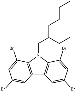 9H-Carbazole, 1,3,6,8-tetrabromo-9-(2-ethylhexyl)- 구조식 이미지