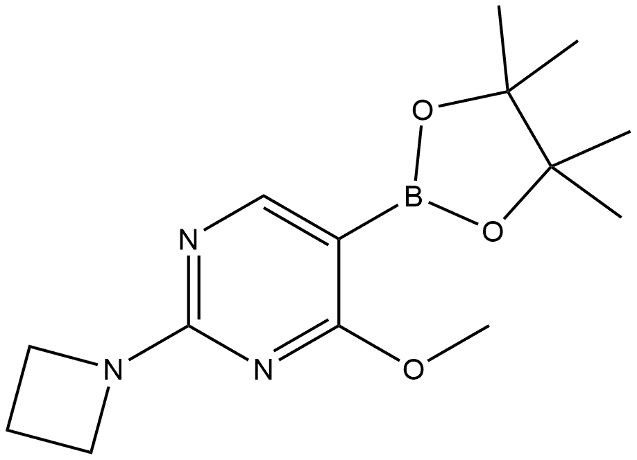 2-(1-Azetidinyl)-4-methoxy-5-(4,4,5,5-tetramethyl-1,3,2-dioxaborolan-2-yl)pyr... 구조식 이미지