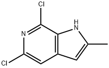 1H-Pyrrolo[2,3-c]pyridine, 5,7-dichloro-2-methyl- Structure