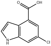 1H-Indole-4-carboxylic acid, 6-chloro- 구조식 이미지
