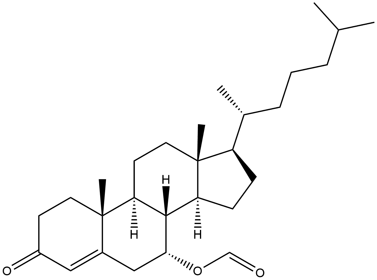 Cholest-4-en-3-one, 7-(formyloxy)-, (7α)- 구조식 이미지