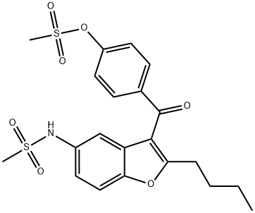 Des-(dibutylpropylamine) Methanesulfonyl Dronedarone 구조식 이미지