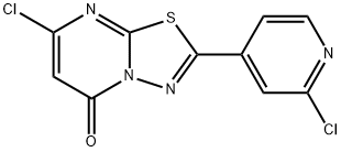 5H-1,3,4-Thiadiazolo[3,2-a]pyrimidin-5-one, 7-chloro-2-(2-chloro-4-pyridinyl)- Structure