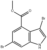 1H-Indole-4-carboxylic acid, 3,6-dibromo-, methyl ester Structure