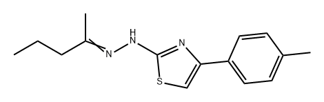 2-Pentanone, 2-[4-(4-methylphenyl)-2-thiazolyl]hydrazone Structure