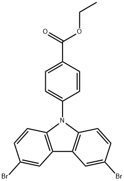 Benzoic acid, 4-(3,6-dibromo-9H-carbazol-9-yl)-, ethyl ester Structure