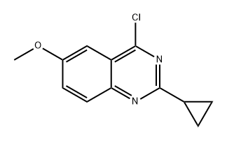 Quinazoline, 4-chloro-2-cyclopropyl-6-methoxy- Structure