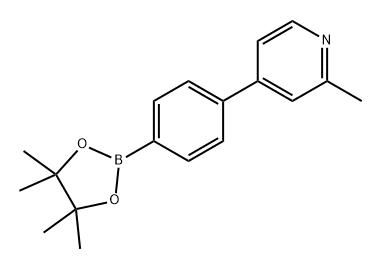 Pyridine, 2-methyl-4-[4-(4,4,5,5-tetramethyl-1,3,2-dioxaborolan-2-yl)phenyl]- Structure