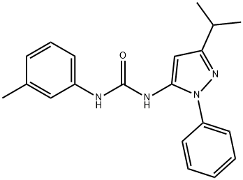 Urea, N-[3-(1-methylethyl)-1-phenyl-1H-pyrazol-5-yl]-N'-(3-methylphenyl)- 구조식 이미지