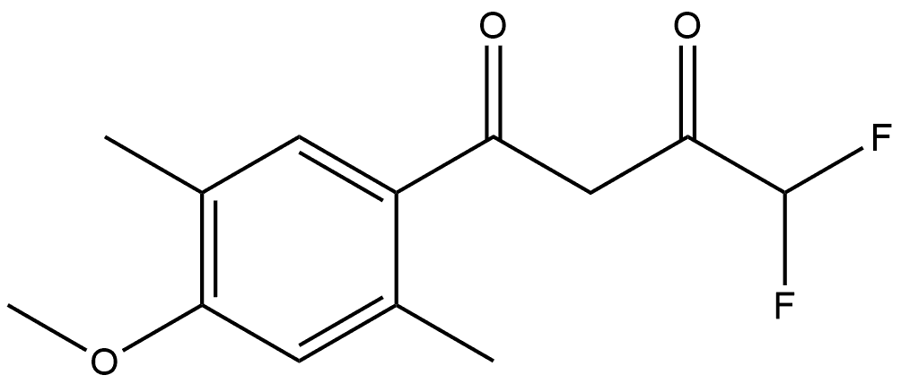 4,4-Difluoro-1-(4-methoxy-2,5-dimethylphenyl)-1,3-butanedione Structure