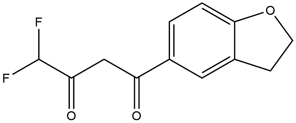 1-(2,3-Dihydro-5-benzofuranyl)-4,4-difluoro-1,3-butanedione Structure