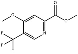 2-Pyridinecarboxylic acid, 4-methoxy-5-(trifluoromethyl)-, methyl ester Structure