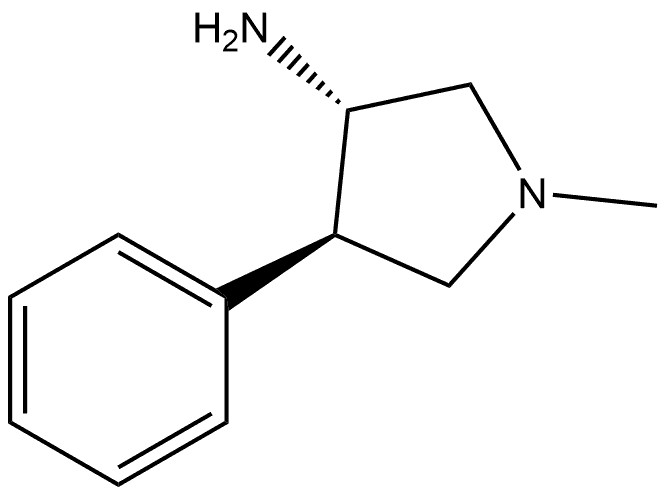 (3S,4R)-1-methyl-4-phenyl-pyrrolidin-3-amine Structure