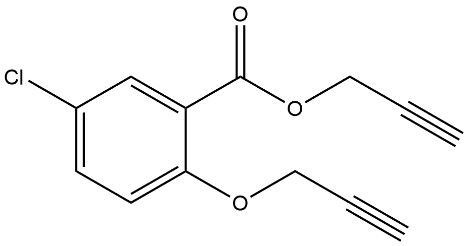 Benzoic acid, 5-chloro-2-(2-propyn-1-yloxy)-, 2-propyn-1-yl ester Structure