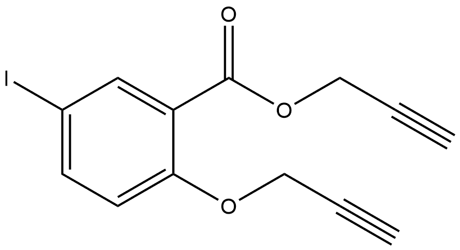 Benzoic acid, 5-iodo-2-(2-propyn-1-yloxy)-, 2-propyn-1-yl ester Structure