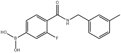 3-Fluoro-4-(3-methylbenzylcarbamoyl)benzeneboronic acid Structure