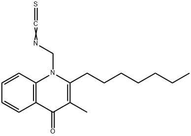 4(1H)-Quinolinone, 2-heptyl-1-(isothiocyanatomethyl)-3-methyl- Structure