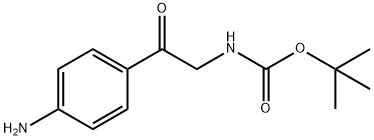 Carbamic acid, N-[2-(4-aminophenyl)-2-oxoethyl]-, 1,1-dimethylethyl ester Structure