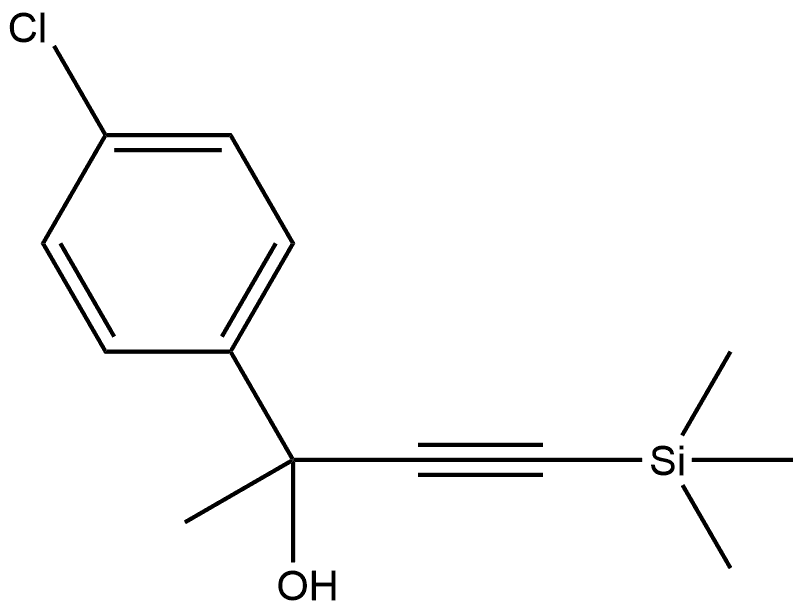 4-Chloro-α-methyl-α-[2-(trimethylsilyl)ethynyl]benzenemethanol 구조식 이미지