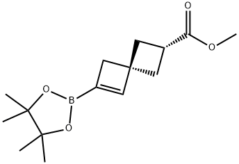 Methyl trans-6-(4,4,5,5-tetramethyl-1,3,2-dioxaborolan-2-yl)spiro[3.3]hept-5-ene-2-carboxylate Structure