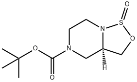 [1,2,3]Oxathiazolo[3,4-a]pyrazine-5(3H)-carboxylic acid, tetrahydro-, 1,1-dimethylethyl ester, 1-oxide, (3aR)- Structure