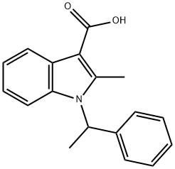 2-Methyl-1-(1-phenylethyl)-1H-indole-3-carboxylic acid Structure