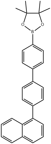 1,3,2-Dioxaborolane, 4,4,5,5-tetramethyl-2-[4'-(1-naphthalenyl)[1,1'-biphenyl]-4-yl]- 구조식 이미지