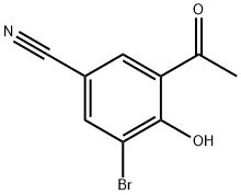 3-Acetyl-5-bromo-4-hydroxybenzonitrile Structure