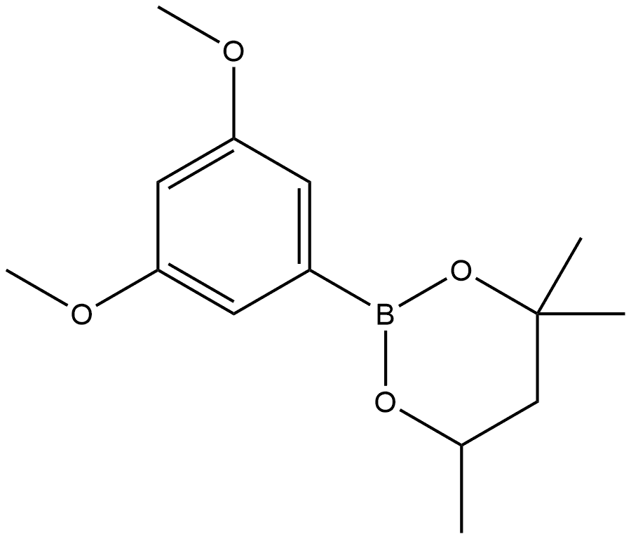 2-(3,5-Dimethoxyphenyl)-4,4,6-trimethyl-1,3,2-dioxaborinane Structure