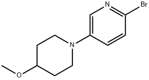 Pyridine, 2-bromo-5-(4-methoxy-1-piperidinyl)- Structure