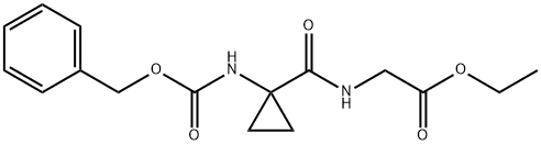 Glycine, N-[[1-[[(phenylmethoxy)carbonyl]amino]cyclopropyl]carbonyl]-, ethyl ester Structure