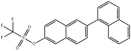 Methanesulfonic acid, 1,1,1-trifluoro-, [1,2'-binaphthalen]-6'-yl ester Structure