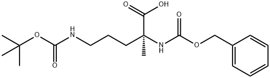 L-Ornithine, N5-[(1,1-dimethylethoxy)carbonyl]-2-methyl-N2-[(phenylmethoxy)carbonyl]- Structure