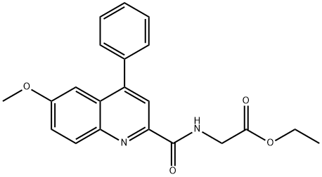 ethyl (6-methoxy-4-phenylquinoline-2-carbonyl)glycinate Structure