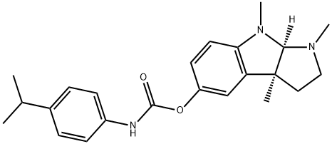 Carbamic acid, N-[4-(1-methylethyl)phenyl]-, (3aS,8aR)-1,2,3,3a,8,8a-hexahydro-1,3a,8-trimethylpyrrolo[2,3-b]indol-5-yl ester Structure