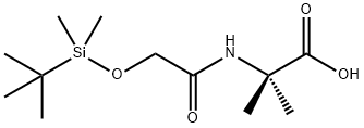 2-(2-((tert-Butyldimethylsilyl)oxy)acetamido)-2-methylpropanoic acid 구조식 이미지