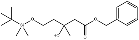 Pentanoic acid, 5-[[(1,1-dimethylethyl)dimethylsilyl]oxy]-3-hydroxy-3-methyl-, phenylmethyl ester Structure