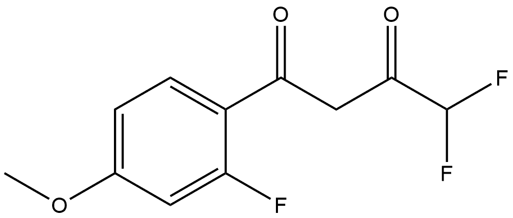 4,4-Difluoro-1-(2-fluoro-4-methoxyphenyl)-1,3-butanedione 구조식 이미지
